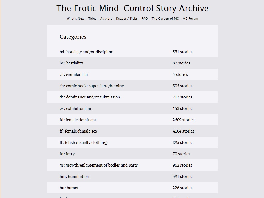 The Erotic Mind-Control Story Archive. 